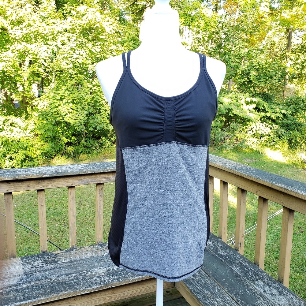 Women's Champion Strappy Black & Gray Workout Tank